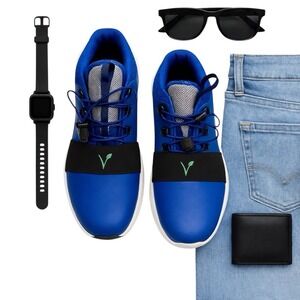 Rockdeep Vegan Runner 3.0 Men's Size 11 Blue Camo Athletic Running Shoes NWOT